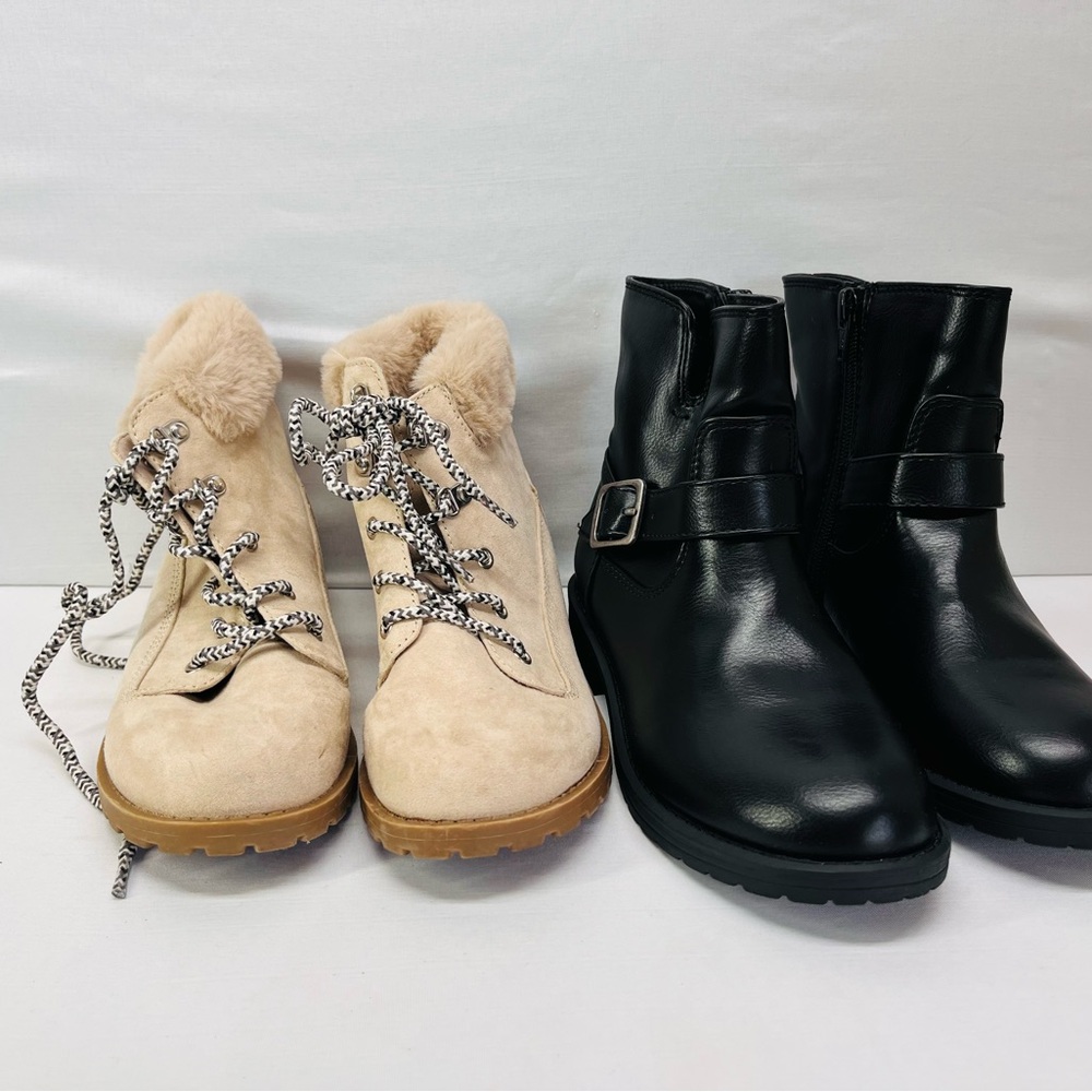 Stylish Kids Boots in Black‎ and Tan